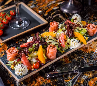 Smoked salmon platter corporate catering Hong Kong