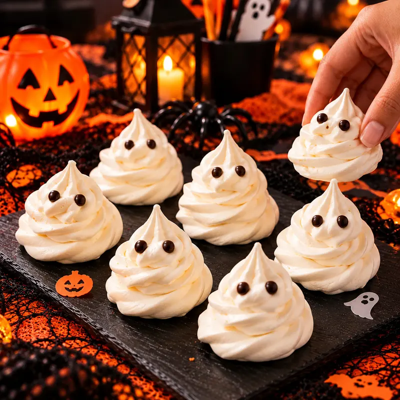 halloween-shamrock-meringue-ghosts