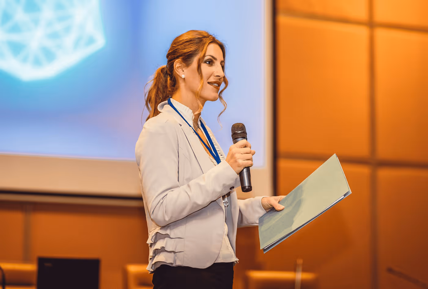 A Woman Doing a Presentation - Photo