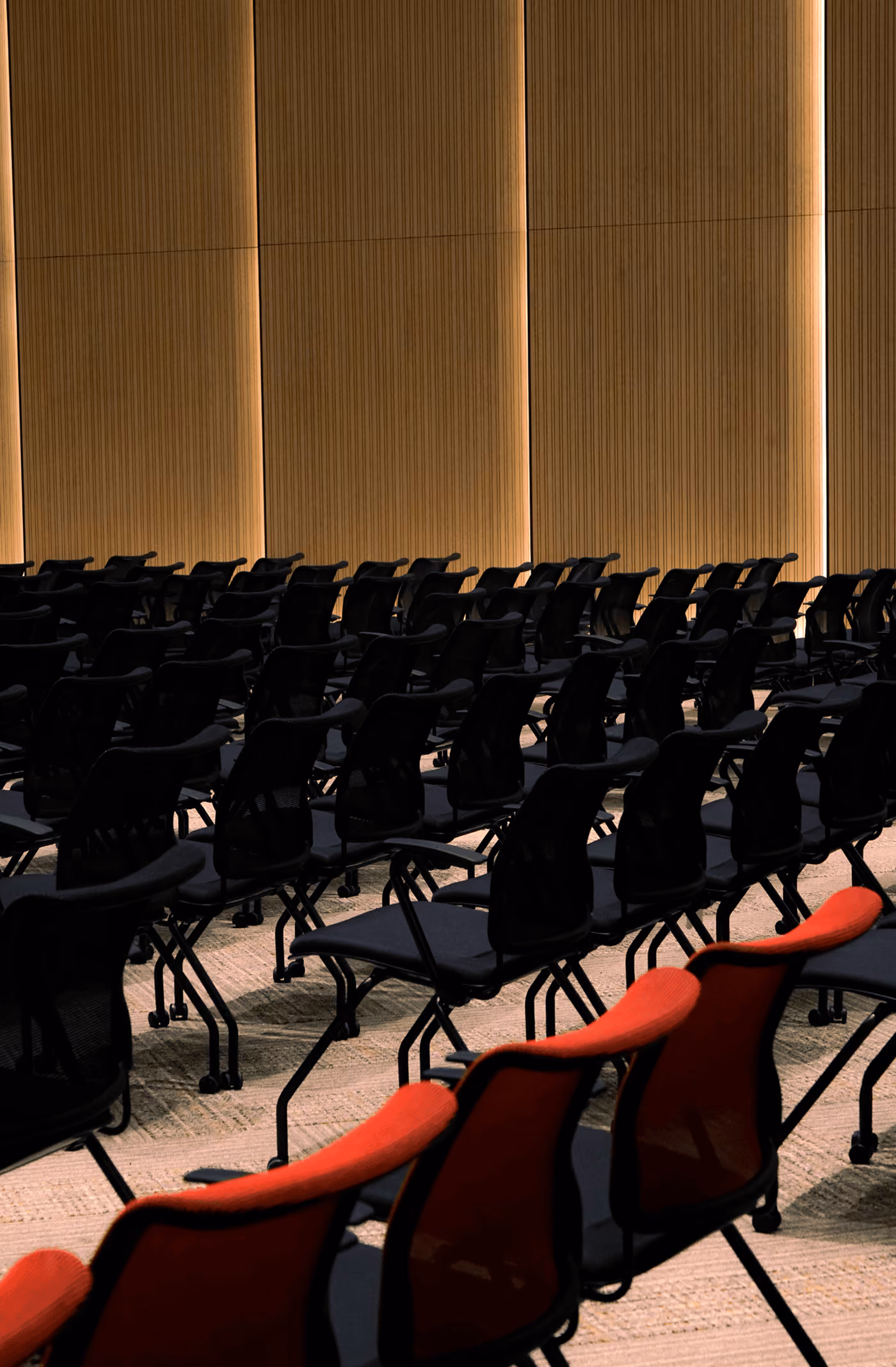 An Empty Room With Chairs - Photo