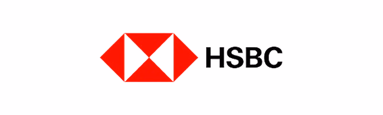 Red and white HSBC hexagon emblem next to black HSBC text on a white background.