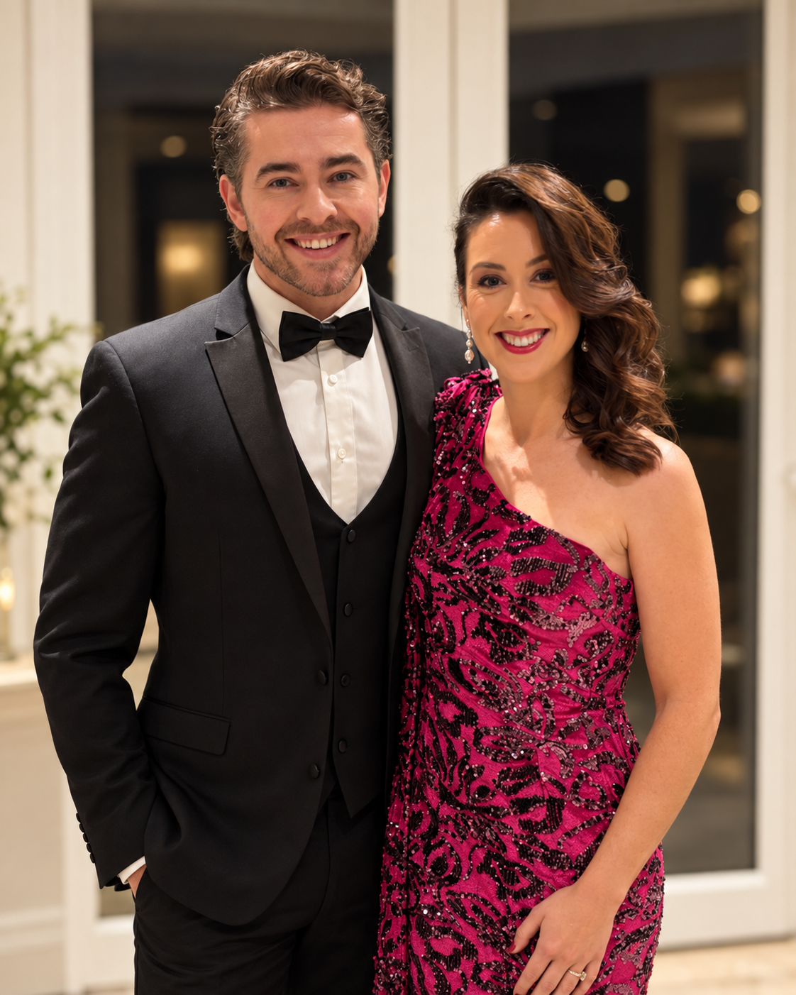 Amanda and Rowan Kearns at an awards event