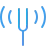 Blue tuning fork icon with sound wave lines on the left side.