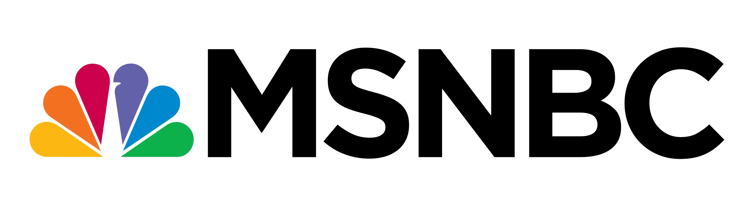 NBC logo featuring colorful peacock icon and black uppercase letters NBC.