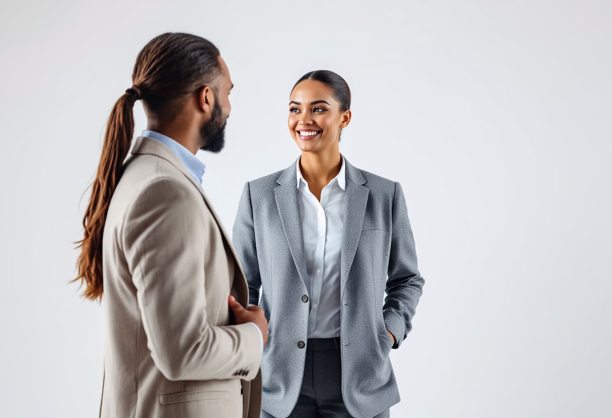 image of an agent assisting a client
