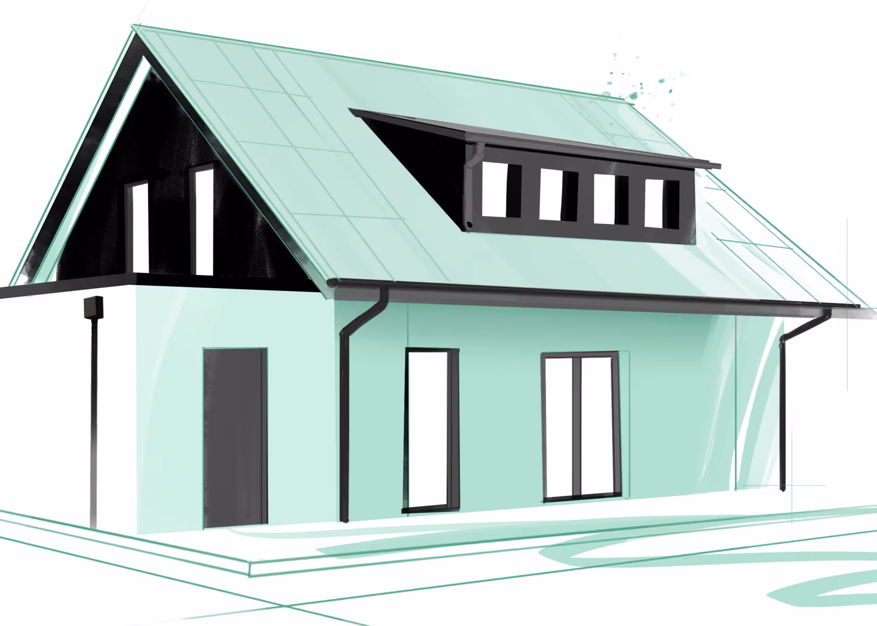 Haus'assoires Gestaltungselemente am Haus