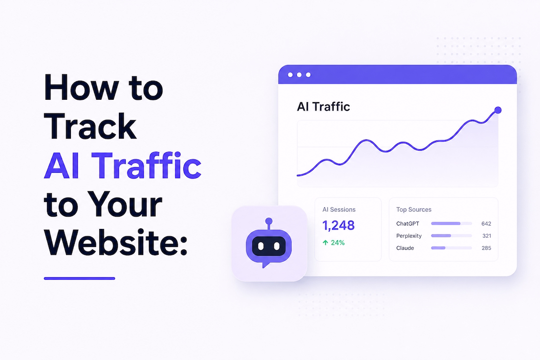 How to track AI traffic to your website using analytics to measure visits from ChatGPT, Perplexity, Claude, and other AI search platforms.