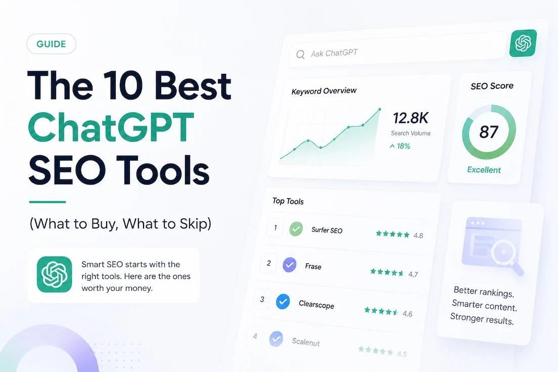Best ChatGPT SEO tools for SEO, content optimization, keyword research and AI search visibility