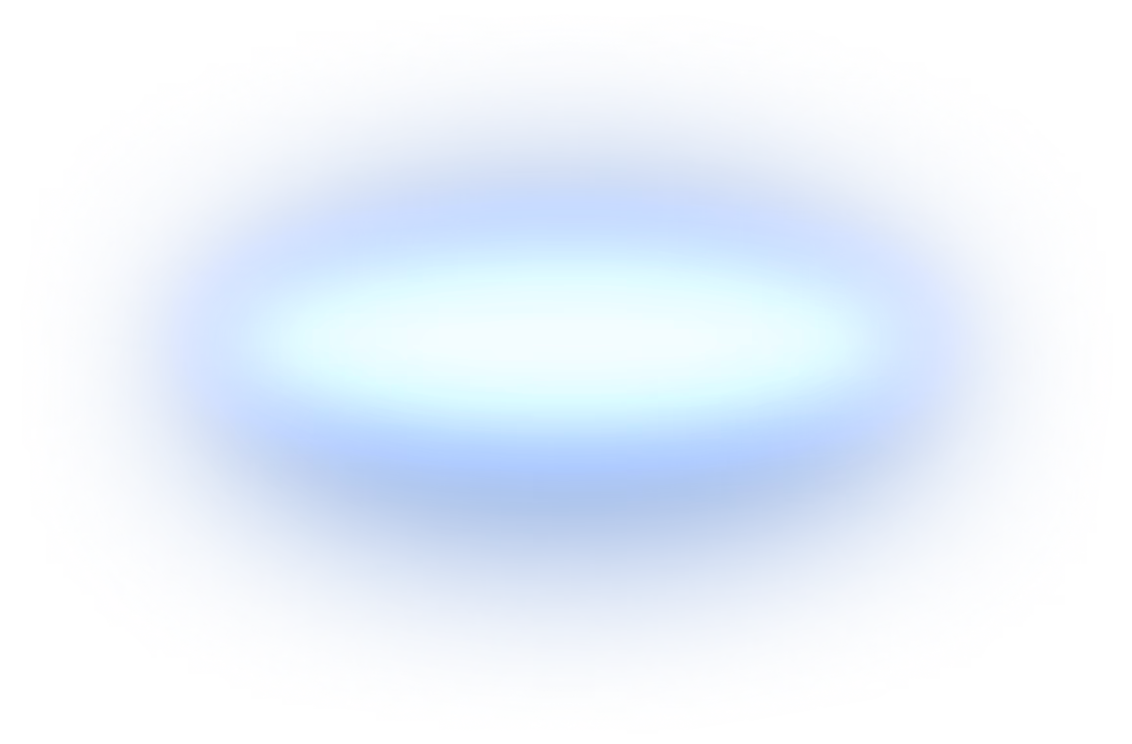 Blauer leuchtender elliptischer Glüheffekt auf schwarzem Hintergrund.