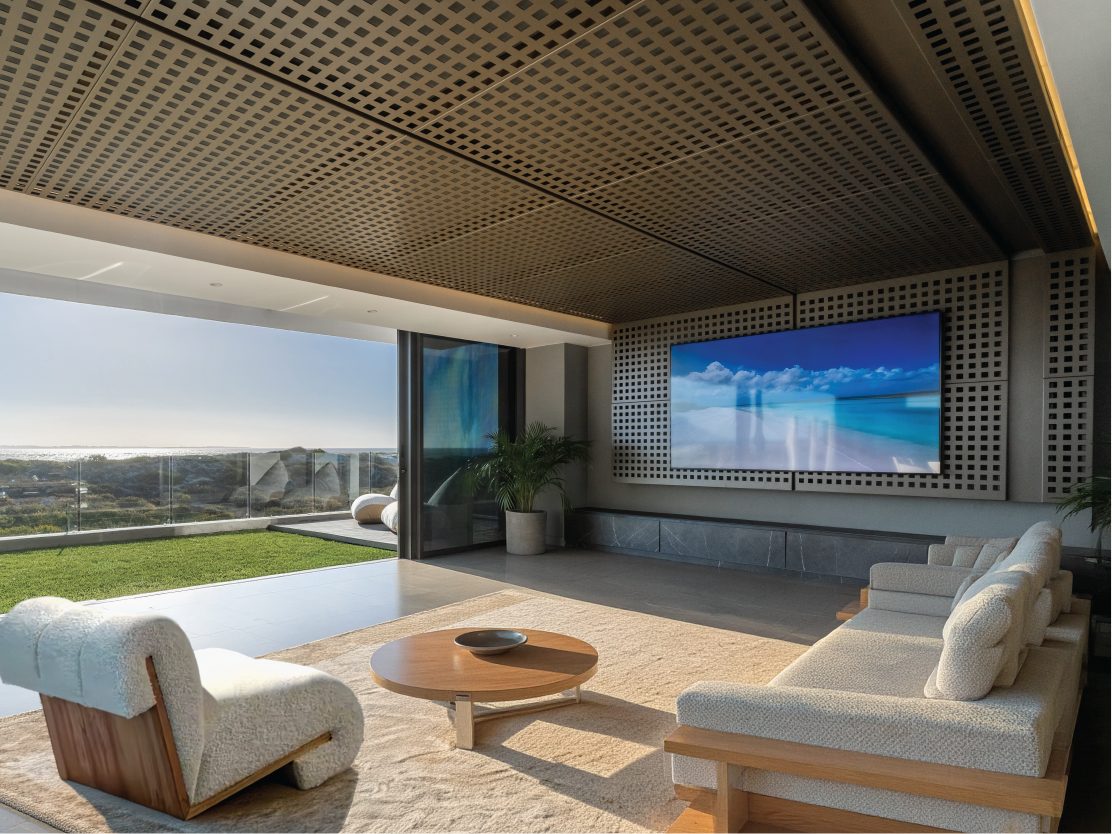 Waters Edge master suite screens