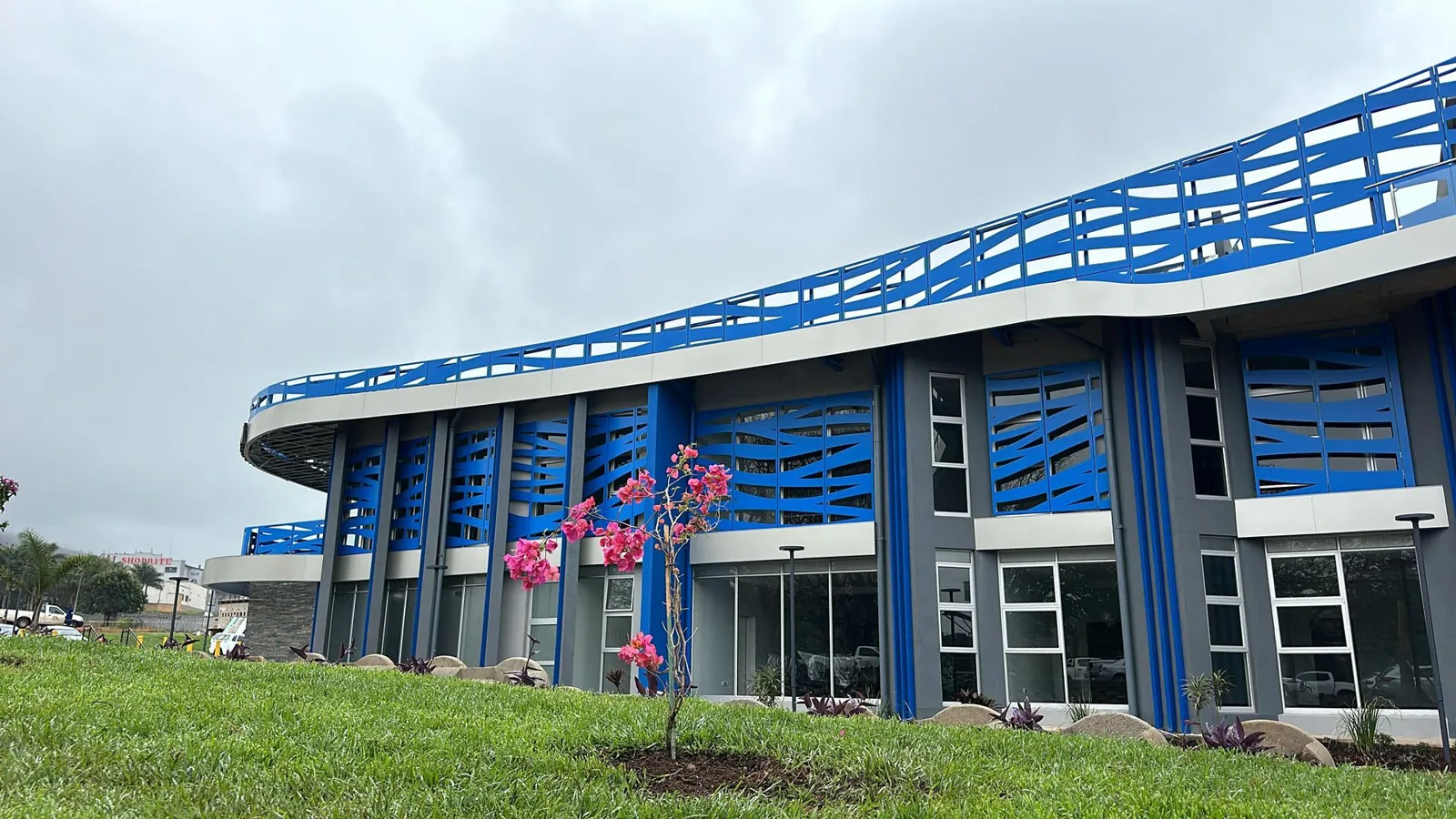 EWSC curved facade screens installed