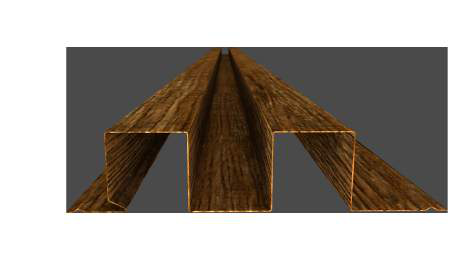 Square Wave extruded profile render