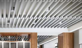 Baffles ceiling system render