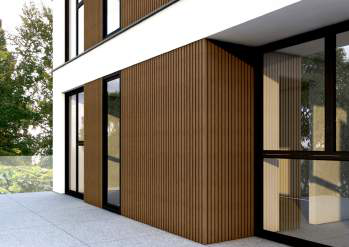 Rectangle Wave louvers render, second example