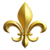 Gold fleur de lis decorative icon