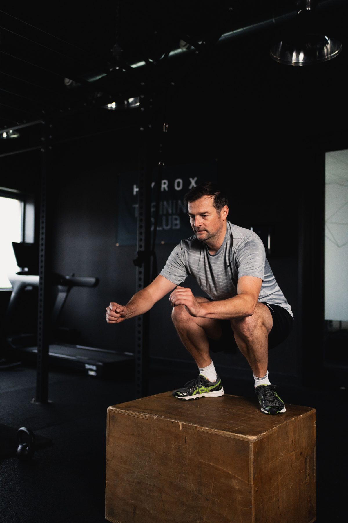 Box jump tijdens een training