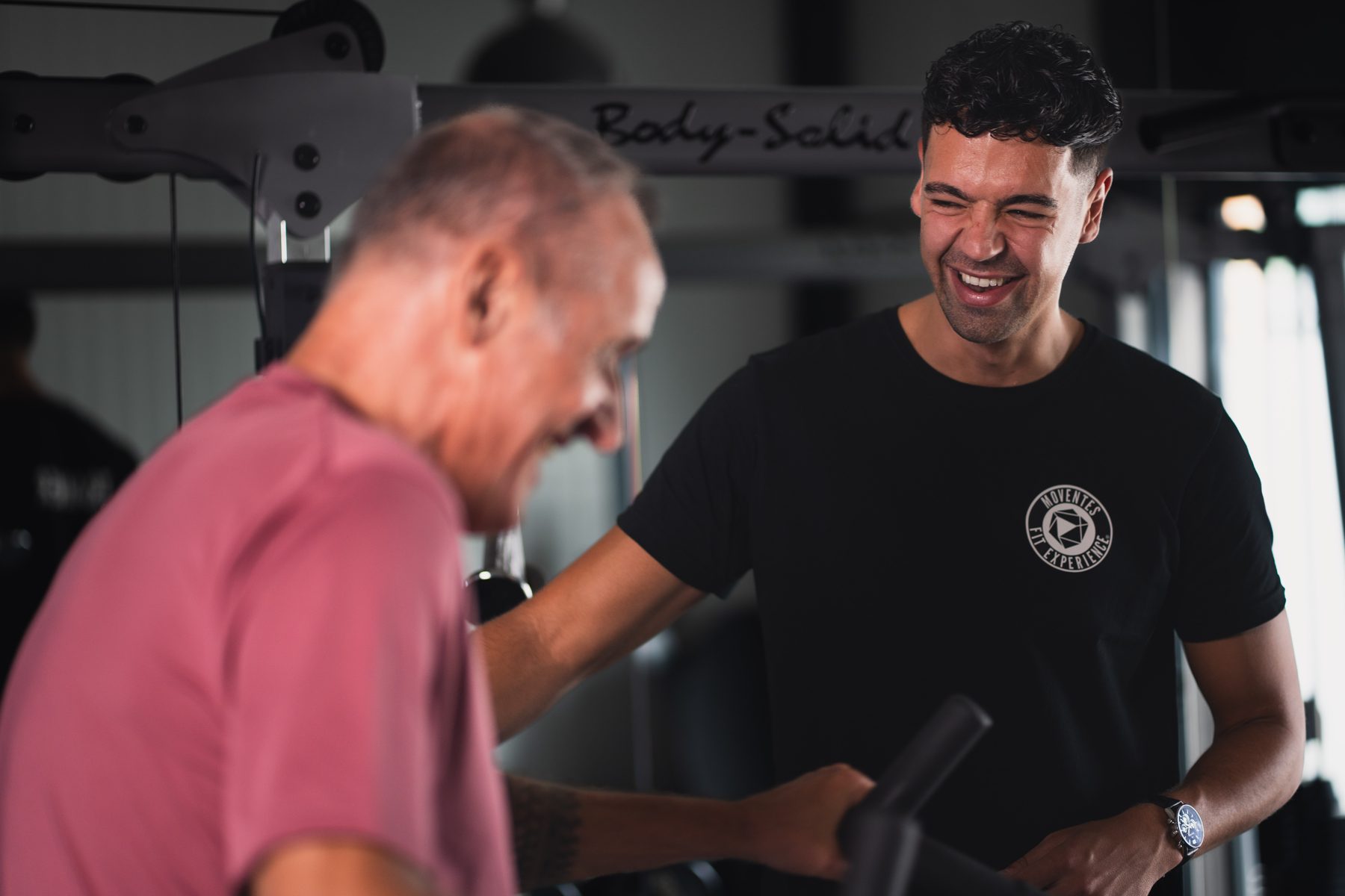Coach en lid tijdens de Lifestyle Journey van Moventes