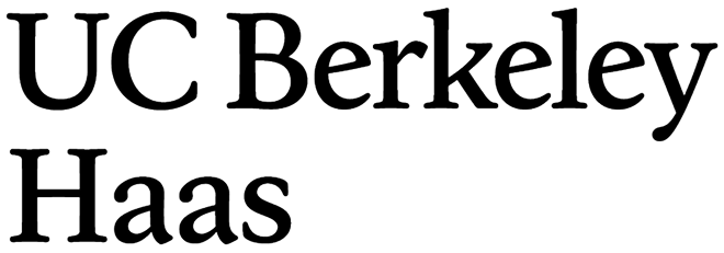 Text reading UC Berkeley Haas in black serif font on a white background.