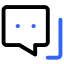Chat bubble icon with three dots indicating a typing or messaging status.