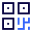 Black and white QR code pattern on a white background.