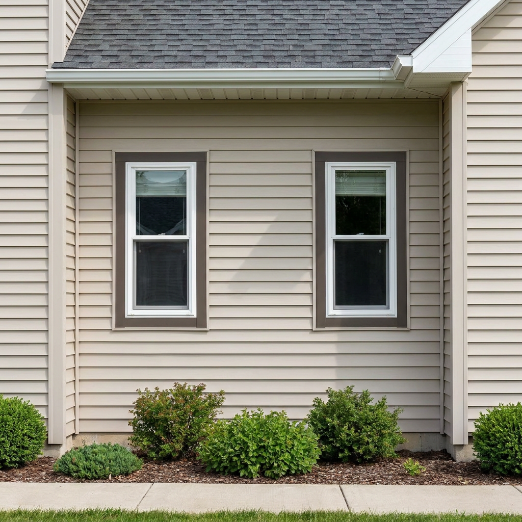 Completed siding installation on an exterior wall
