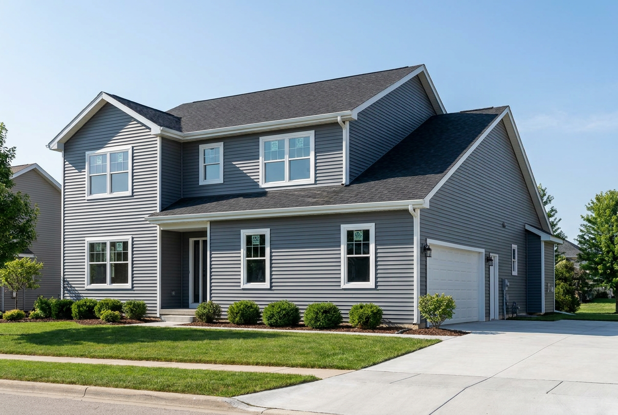 Home with new siding and exterior trim
