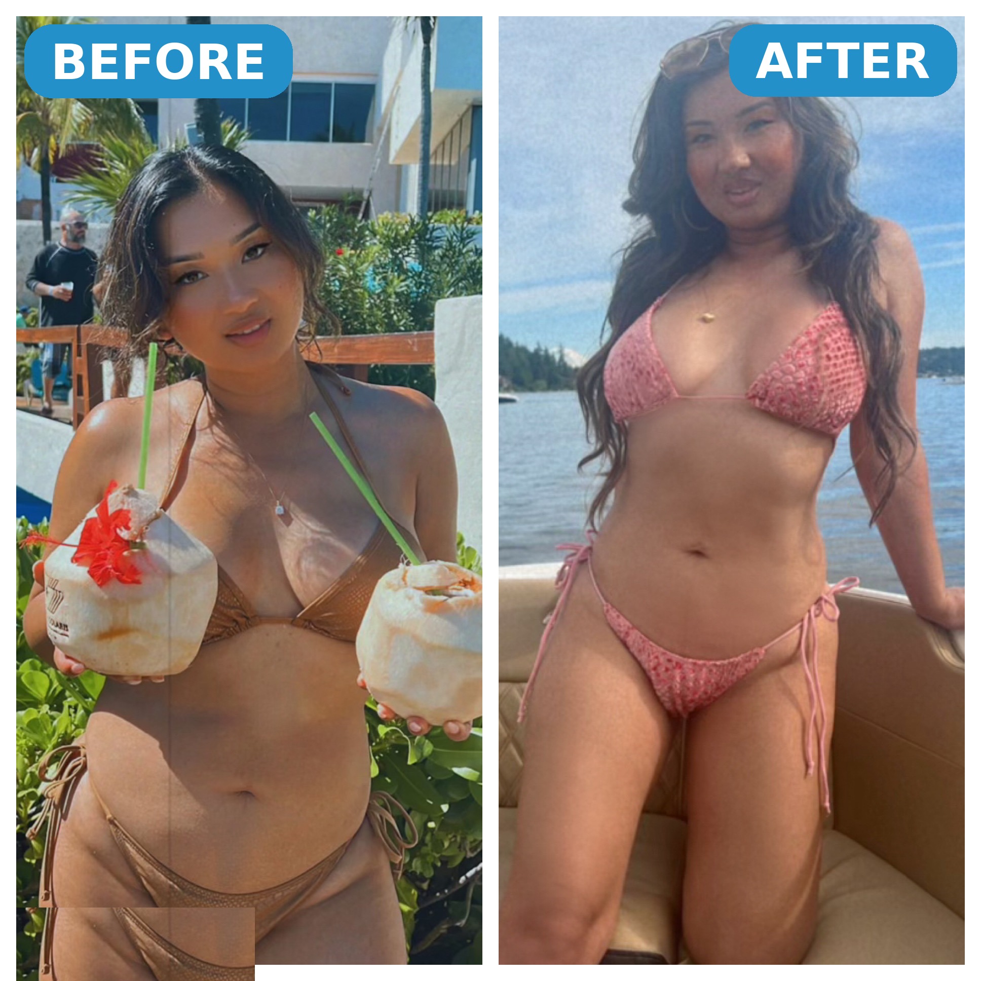 Luckina before and after