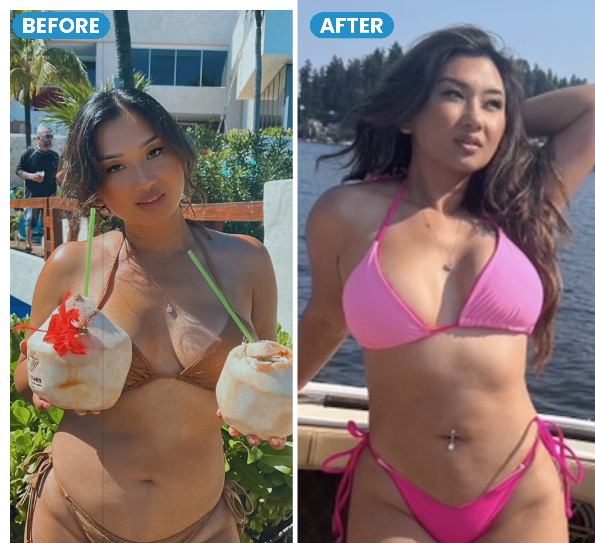 Luckina before and after