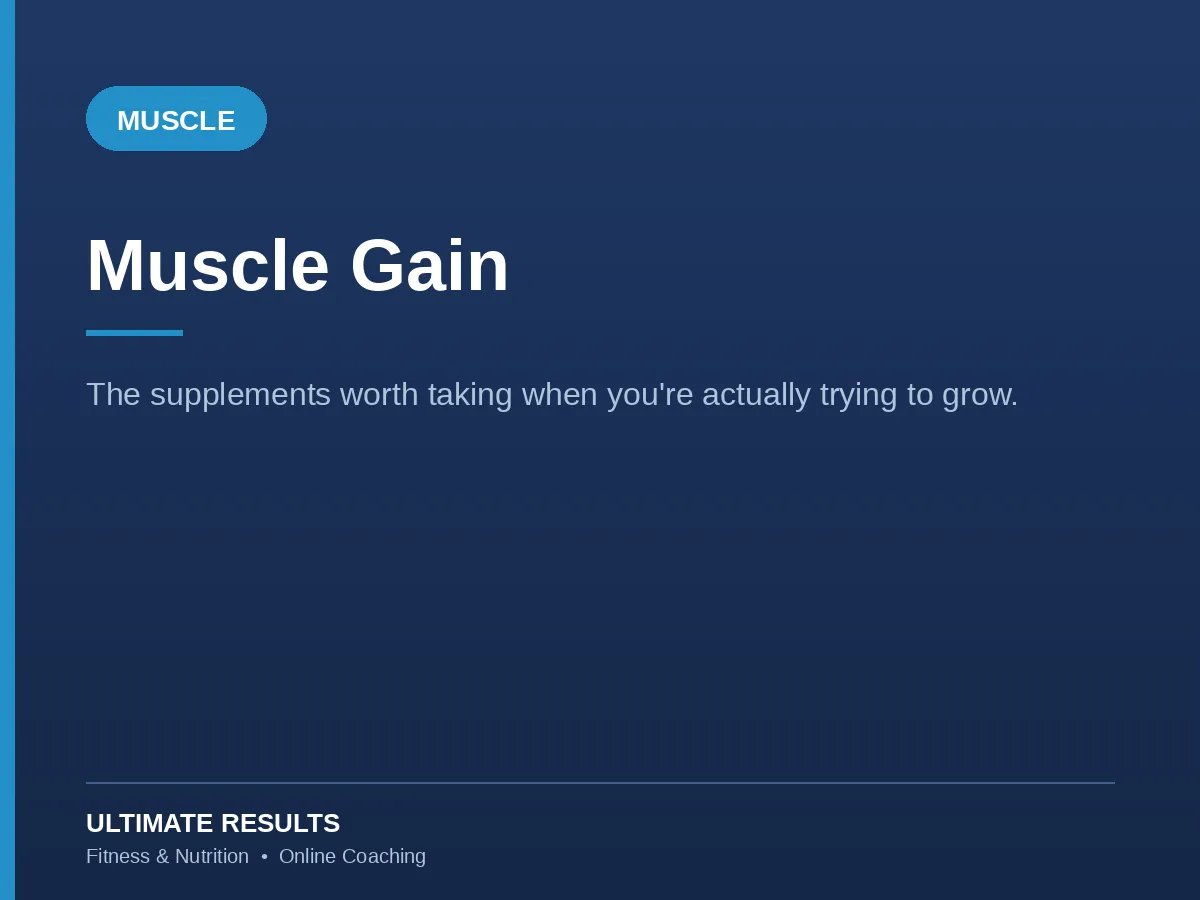 Muscle Gain supplement stack card