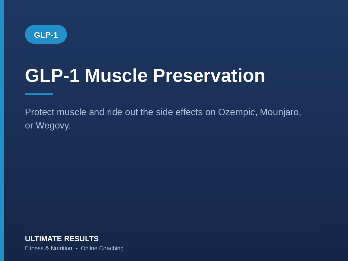 GLP-1 muscle preservation supplement stack card