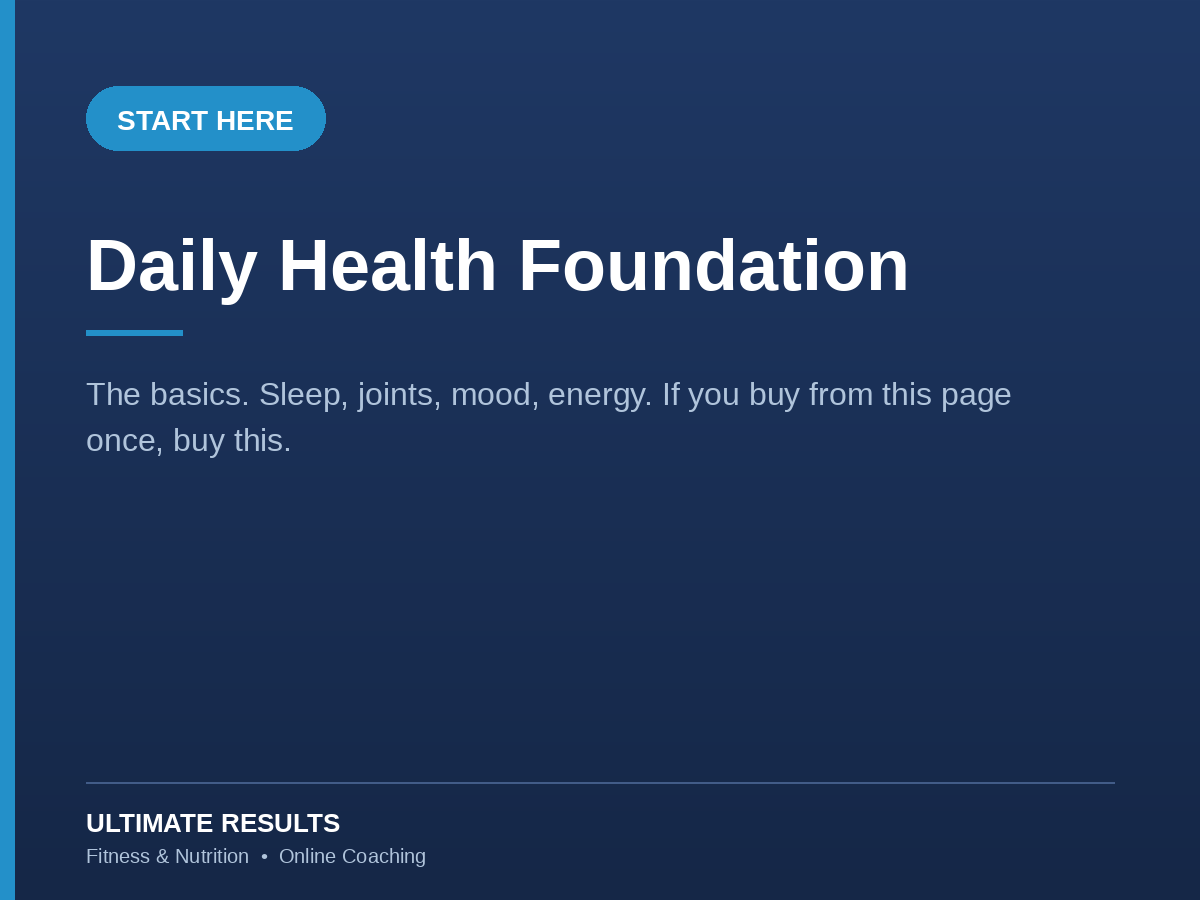 Daily Health Foundation supplement stack card