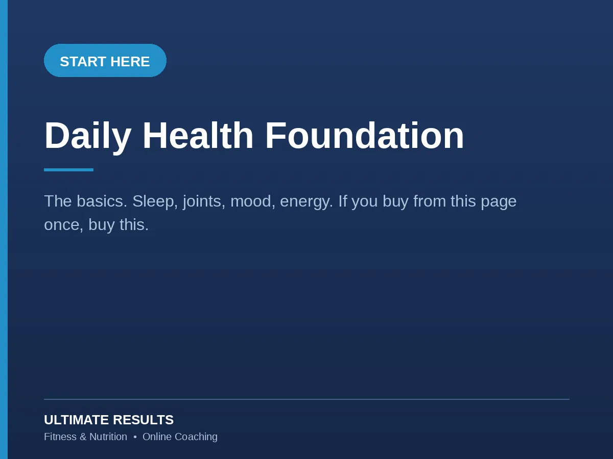 Daily Health Foundation supplement stack card