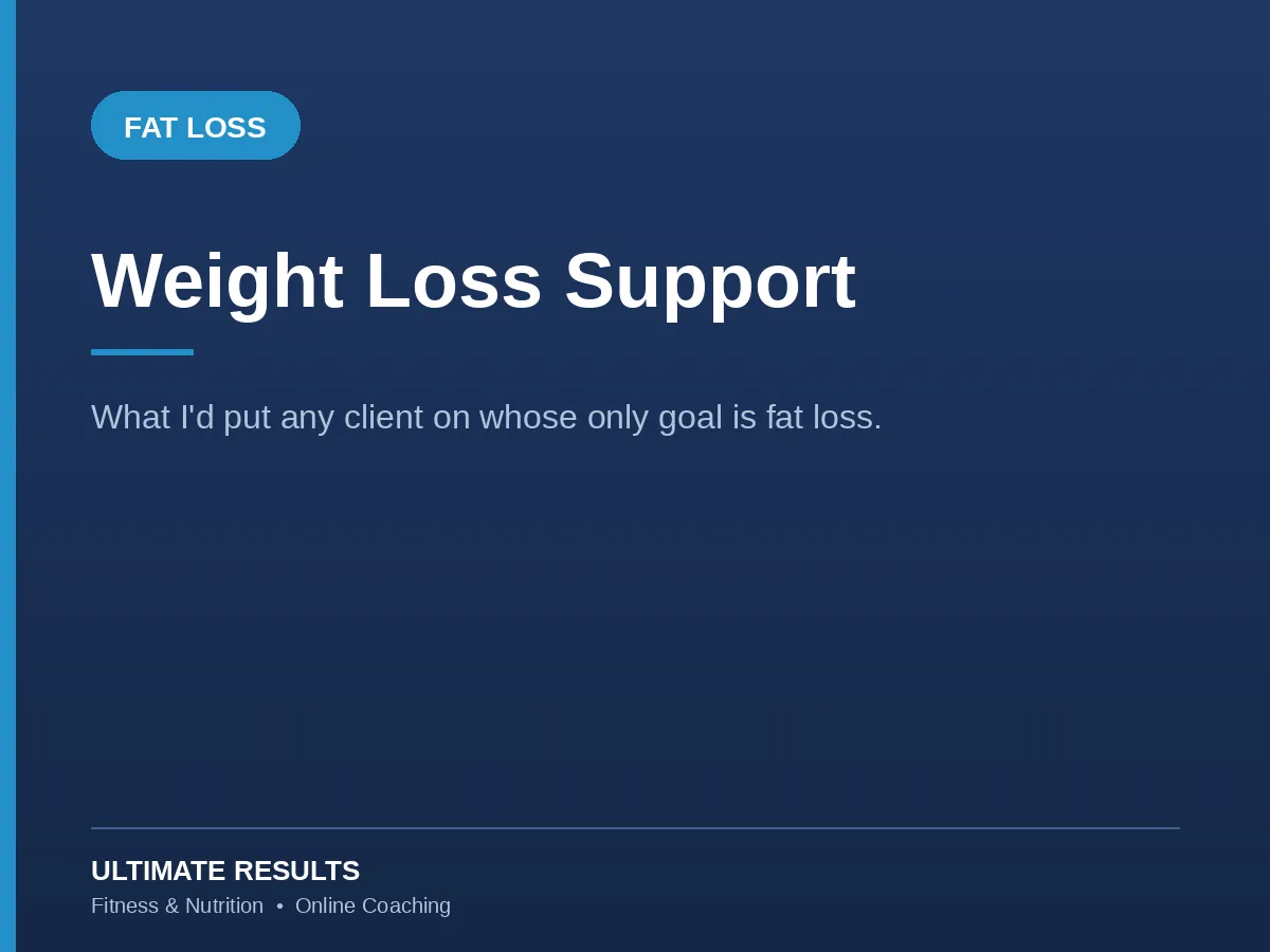 Weight Loss Support supplement stack card