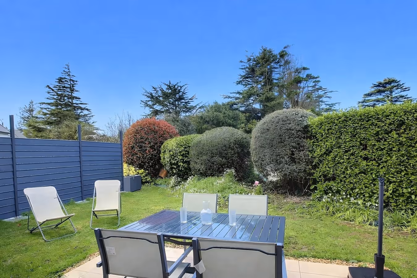 Jardin de la maison Kerstéphan, location de vacances à Perros-Guirec