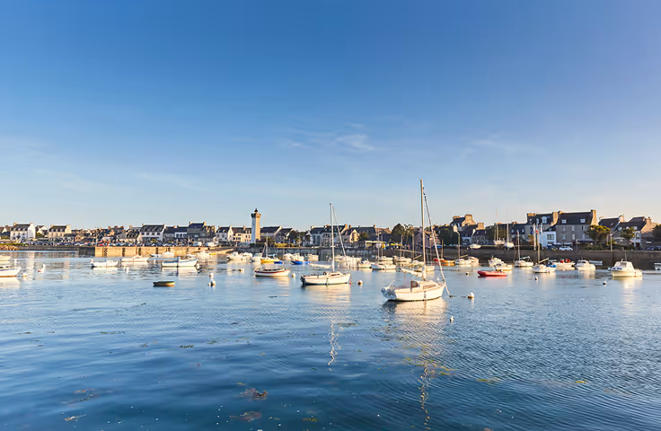 Le port de Roscoff sur la côte nord de la Bretagne