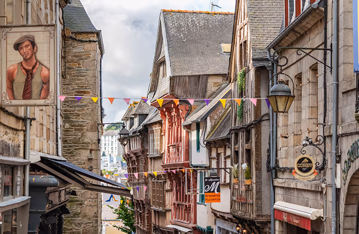Maisons à pans de bois du centre-ville historique de Lannion