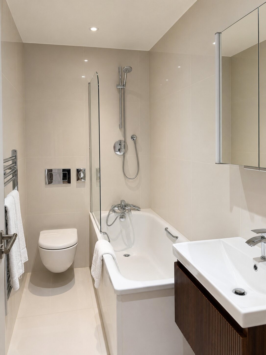 Contemporary bathroom in the Ashburn Court penthouse