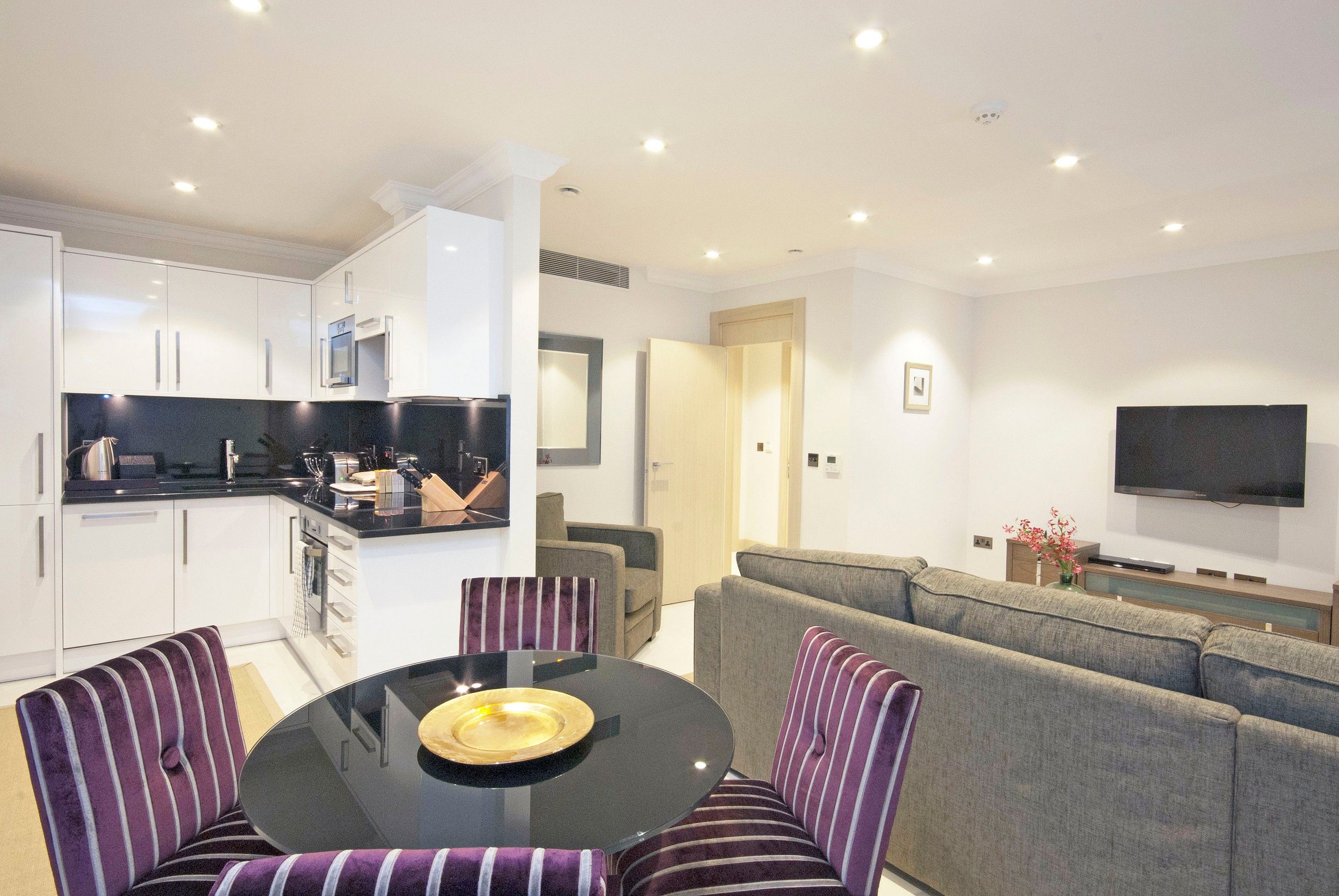 Interior of the One Bedroom Apartment at Claverley Court