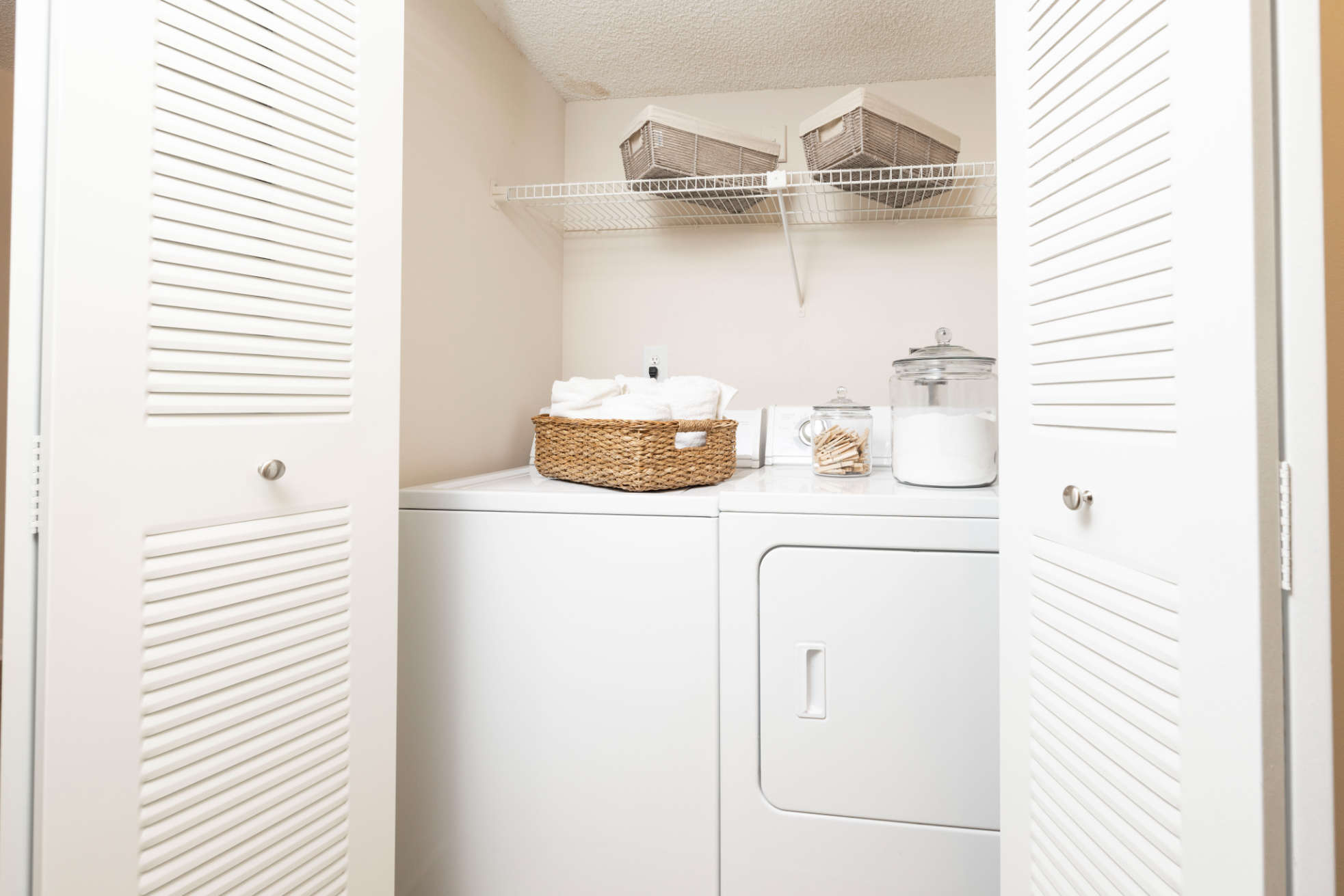Laundry room with washer and dryer