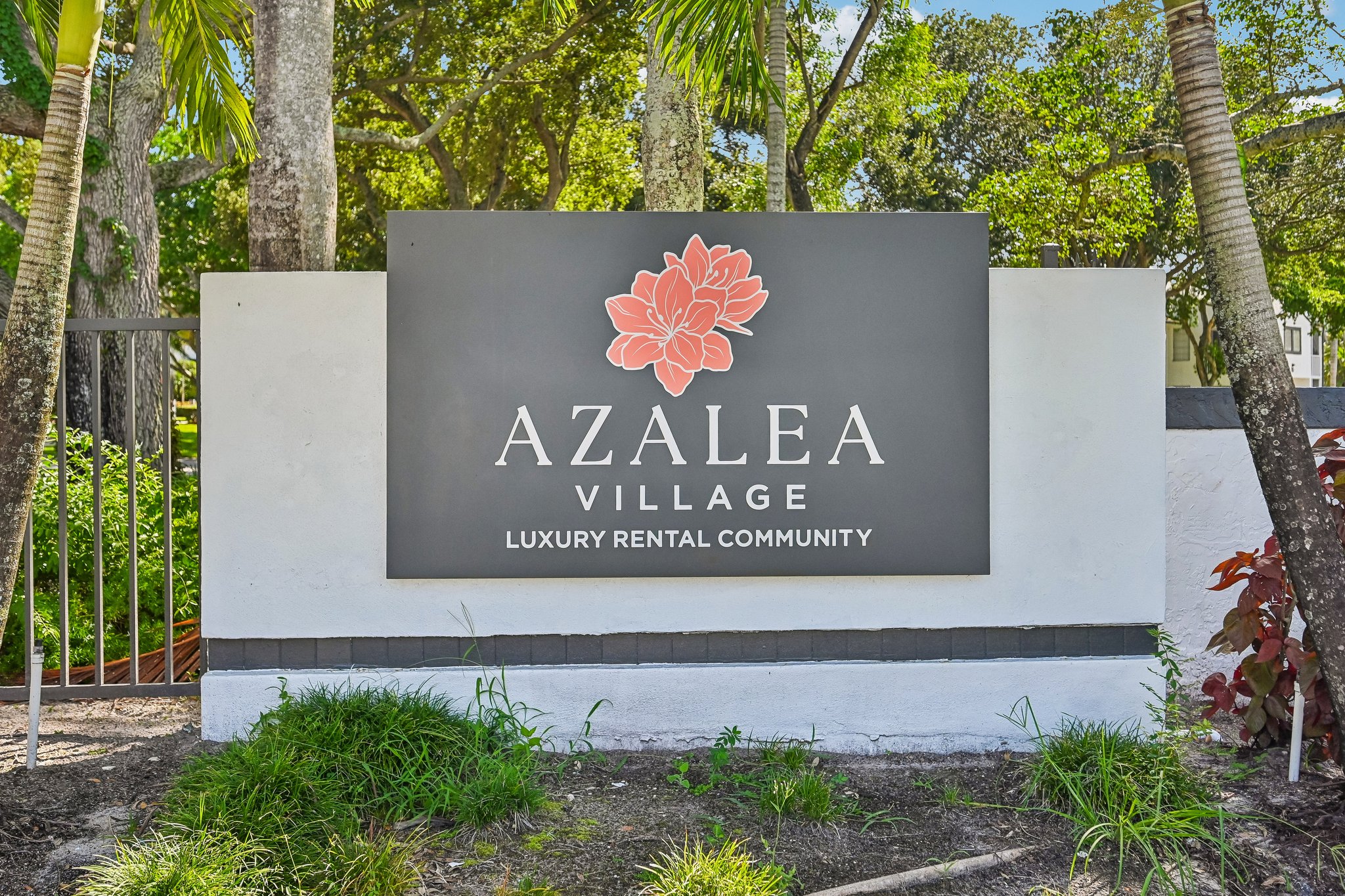 property entrance sign Azalea Village 