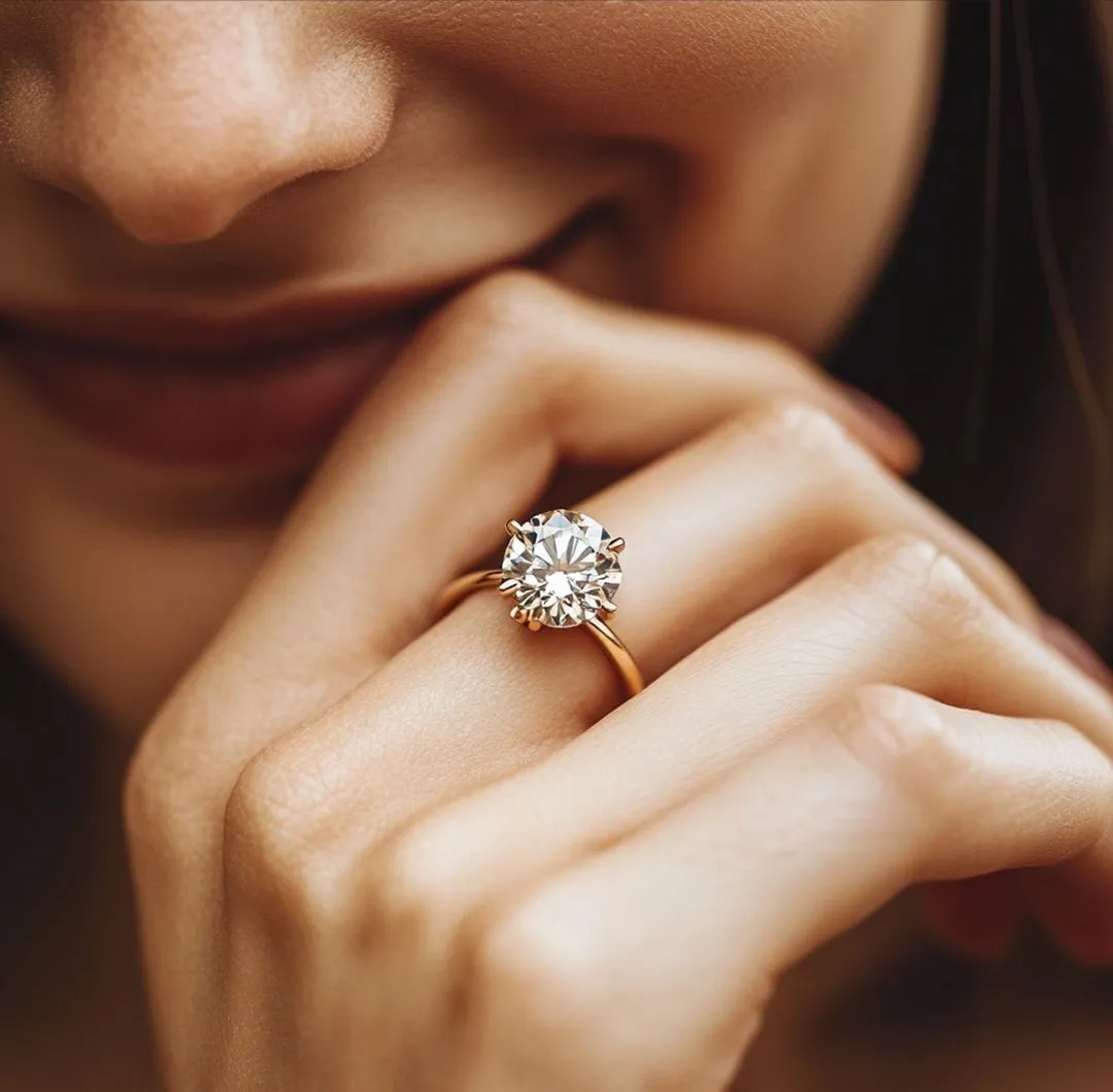 Diamond and gold rings by Kiara Jewels