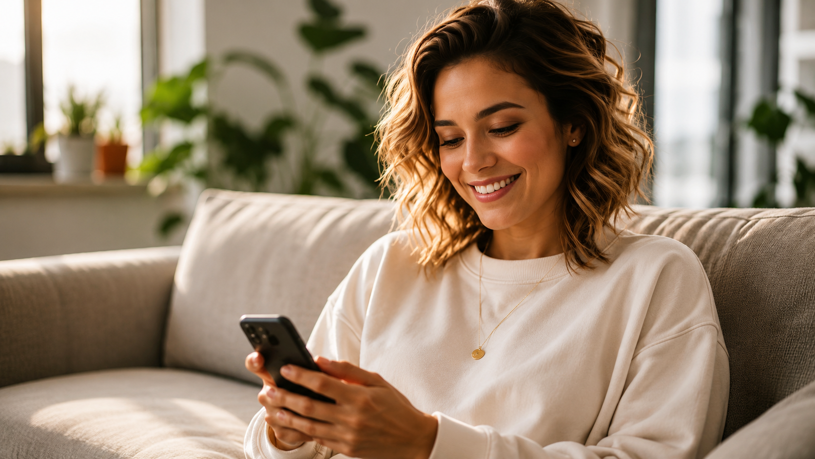 Business audience engaging with content on a mobile phone