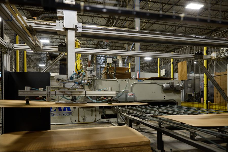 corrugated sheeting production