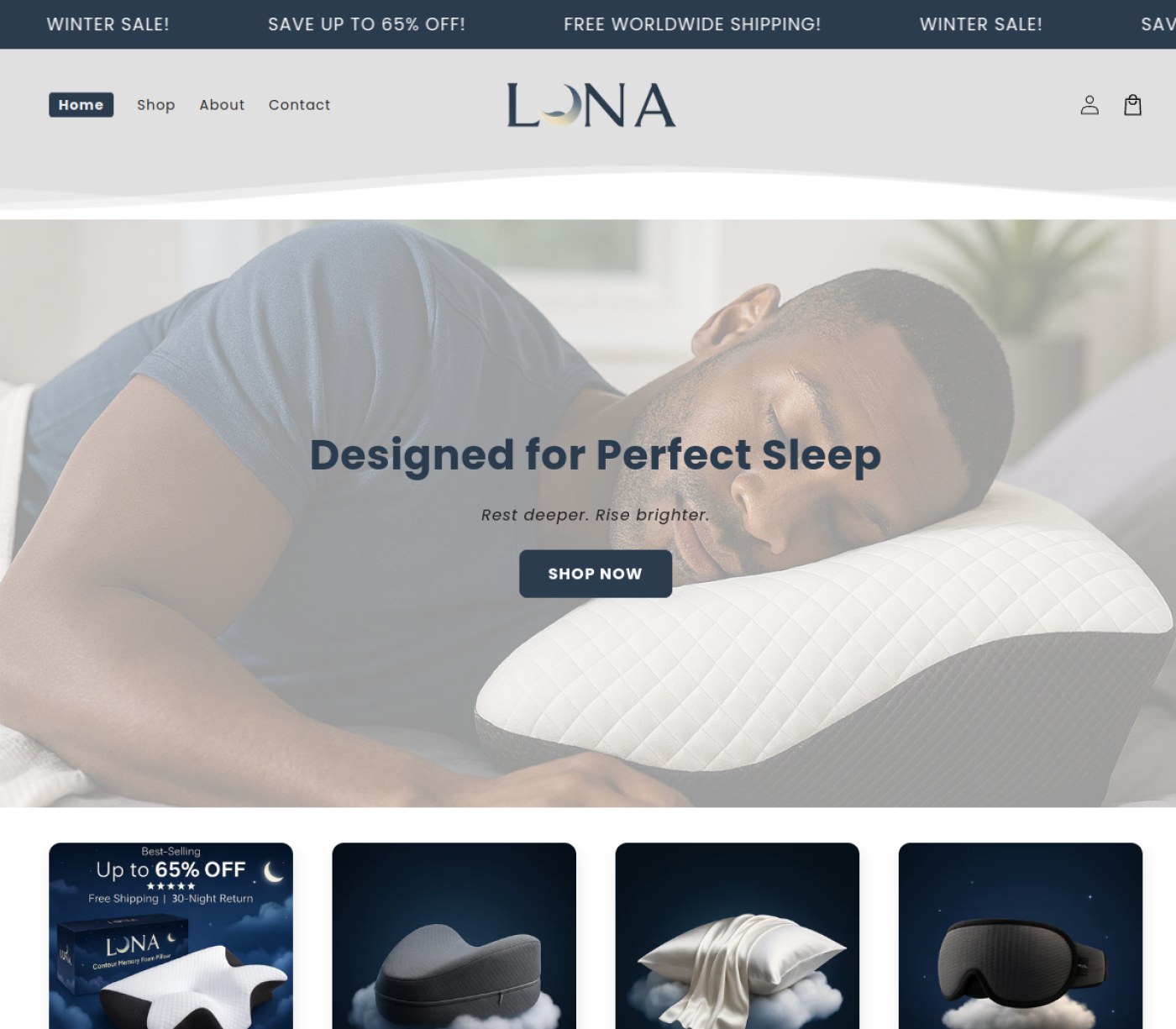 Sleep Luna website