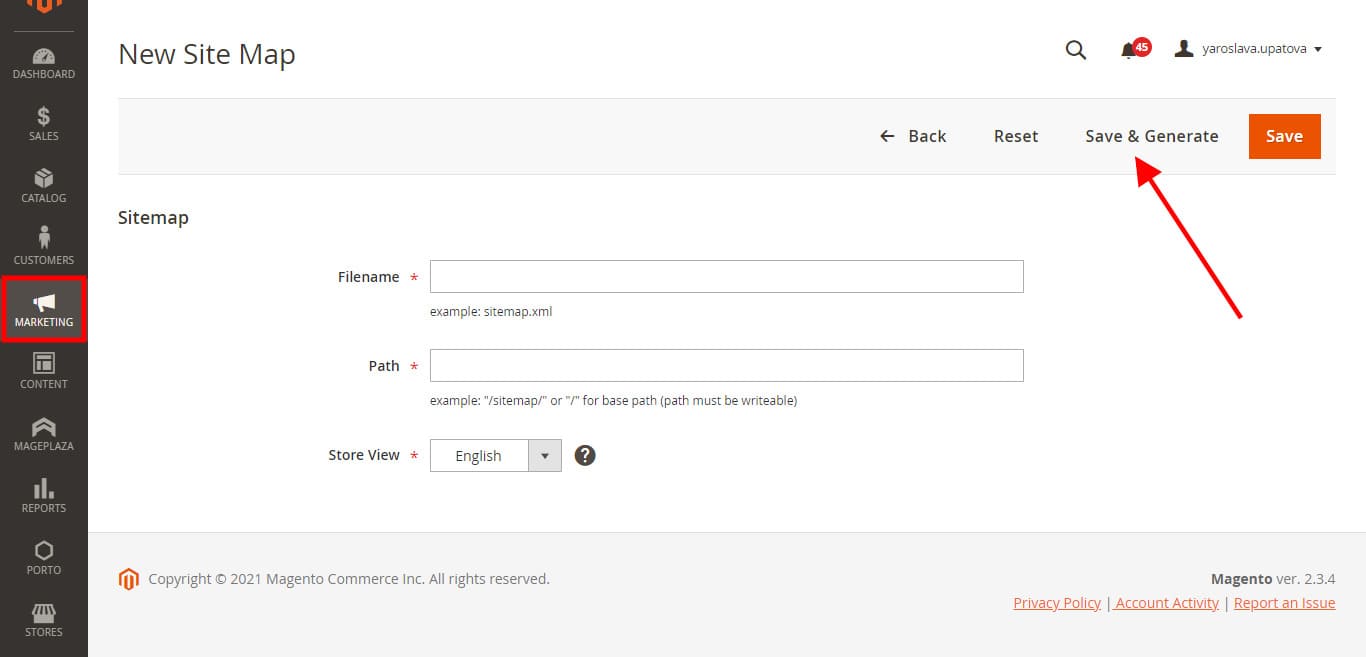sitemap generation