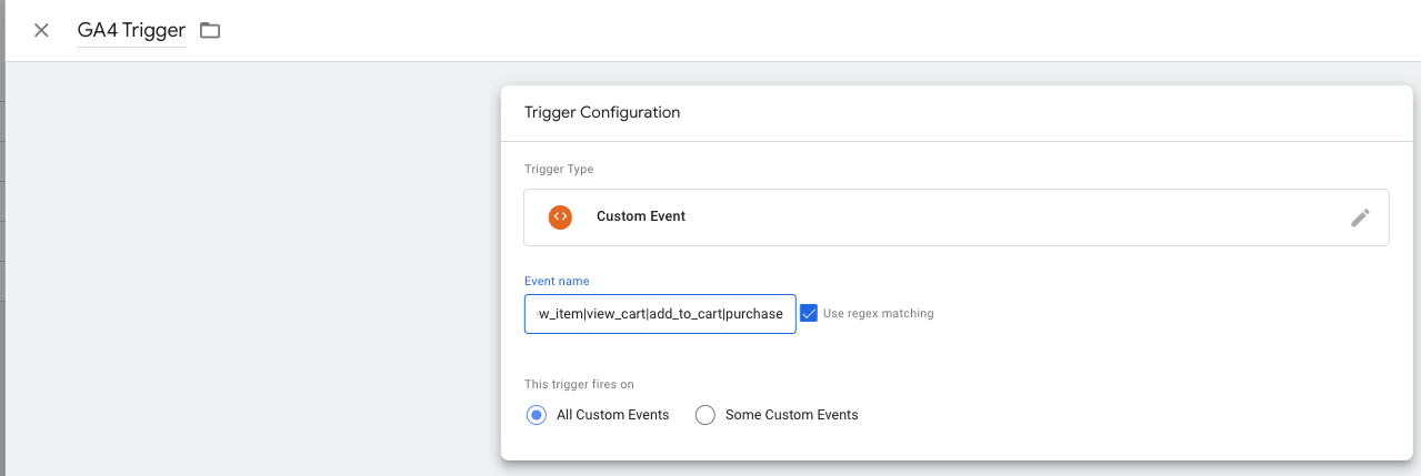 Created GA4 Trigger