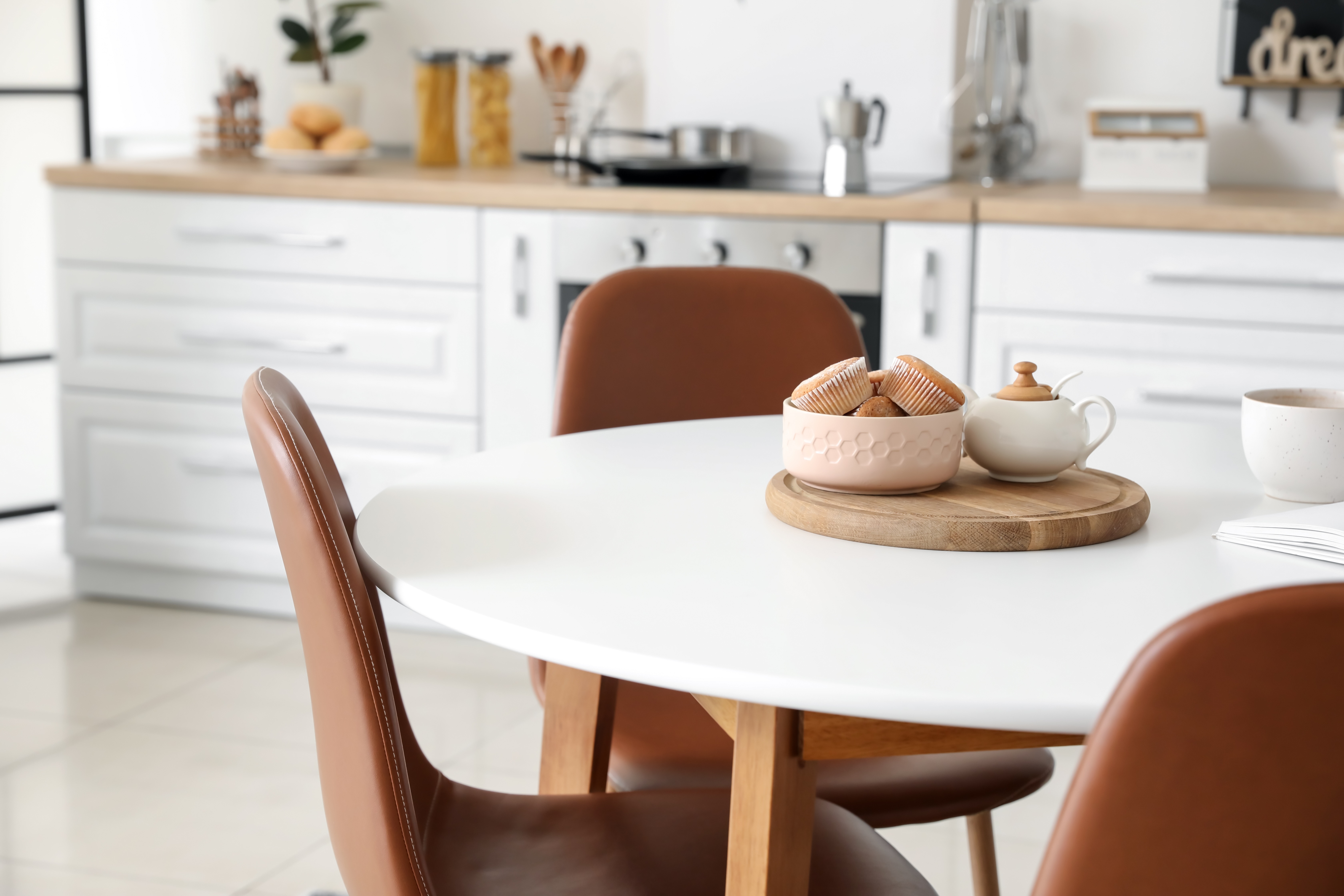 Dining table stock image