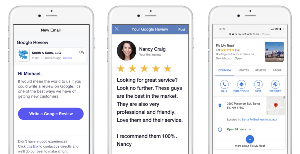 get reviews with one click