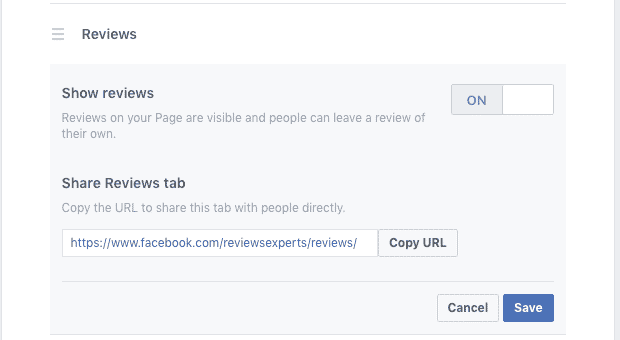 enabling facebook reviews