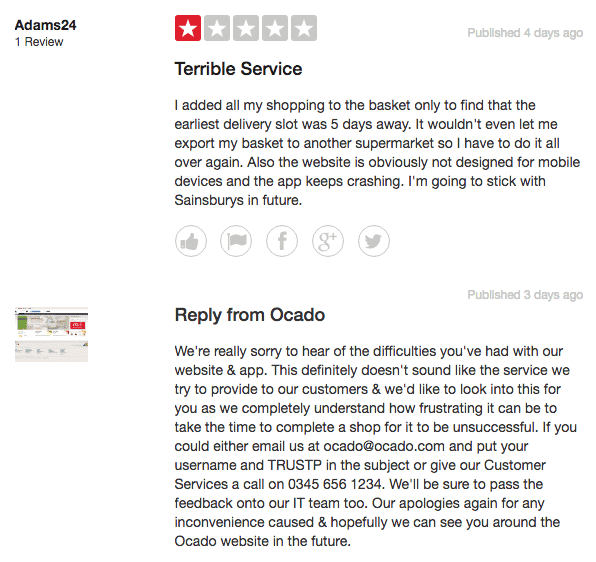 template response to negative review